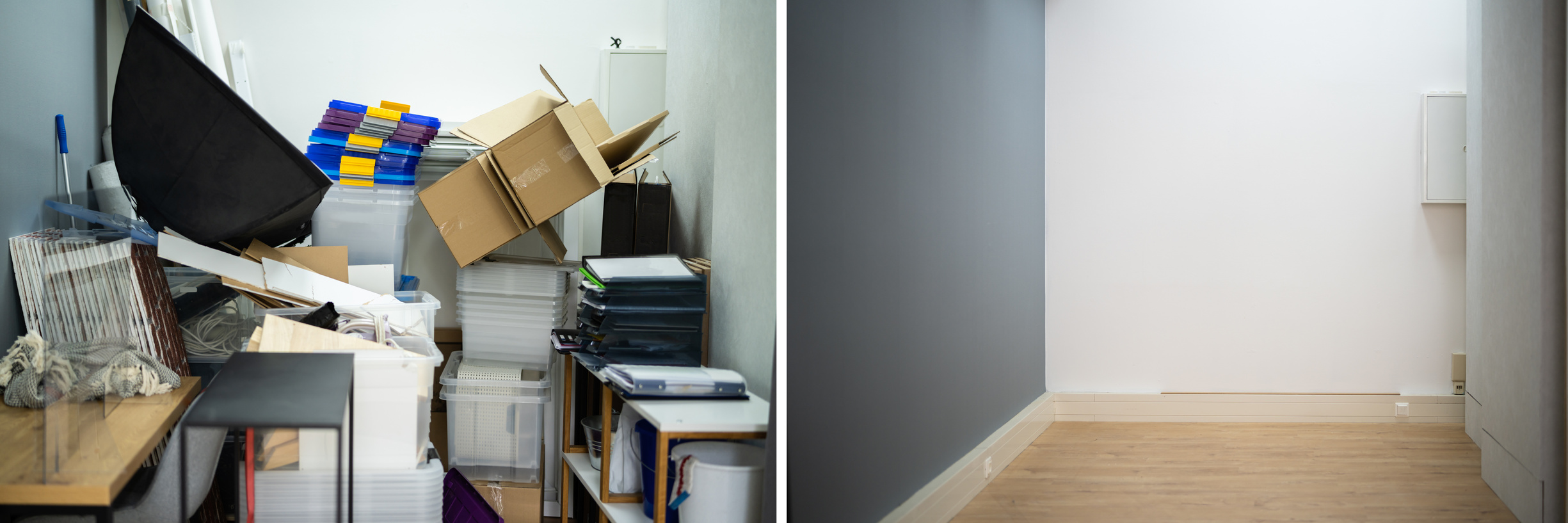 Before After Messy Room Declutter